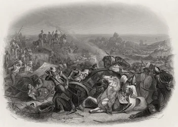The Battle of Meeanee, Engraved by C.H. Jeens